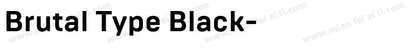 Brutal Type Black字体转换